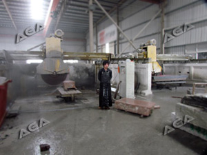 machine cutting monument