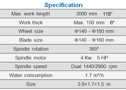 Stone edge polish machine specification