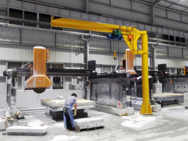 Arm crane delivery granite slab