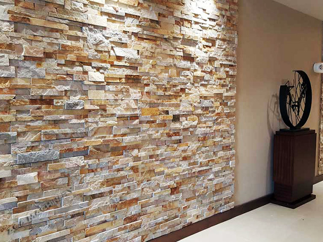 Machine for stacking stone wall cultural stone